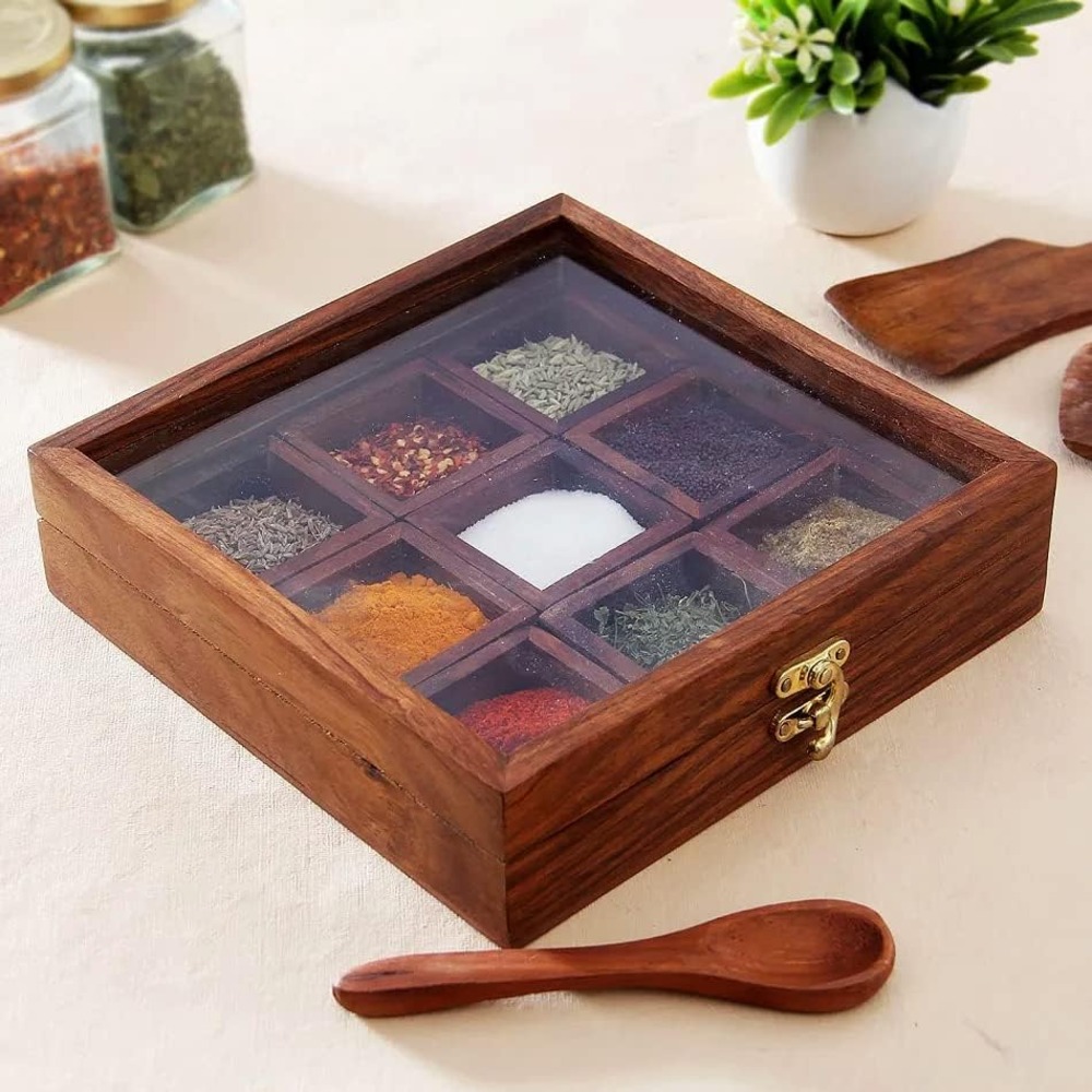 Masala box Mango wood